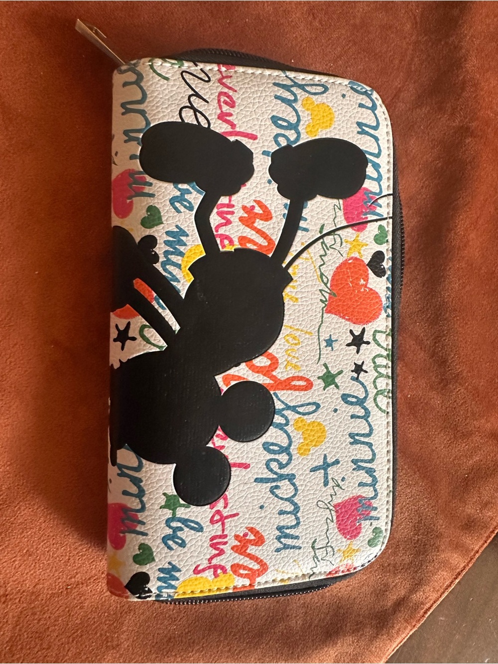 Mickey Mouse Multicolor Zip Wallet Phone Case - Unbranded